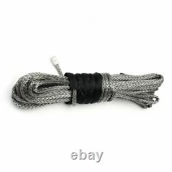 Winch Rope 10mm x 24m Dyneema Synthetic Rope Tow Recovery Offroad with Hook Wire