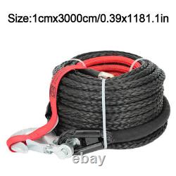 Winch Rope 10mm x 30m Synthetic For Dyneema Tow Recovery Cable 4WD 24360lbs UK