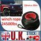 Winch Rope 10mm X 30m Synthetic For Dyneema Tow Recovery Cable 4wd Grey 24360lbs