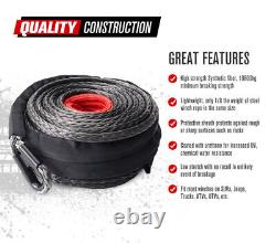 Winch Rope 10mm x 30m Synthetic Rope Tow Recovery 11050kg for SUV 4x4 Offroad UK