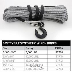 Winch XRC Synthetic Rope 8,000 Lb. 11/32 X 100Ft