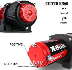 X-BULL 12V 4500LBS Synthetic Rope Electric Winch for Towing ATV/UTV Off Road