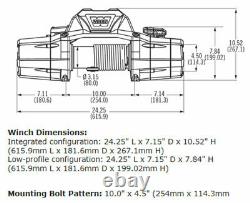 ZEON 10-S 10000 WARN Electric Winch Hawse Fairlead 100' 3/8 synthetic rope 89611