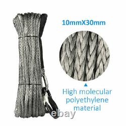 0.4x30m 1200lbs Polyester Treuil Crochet Câble Synthétique De Récupération De Remorquage De Voiture
