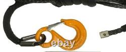 100 Ft 10mm Synthetic Black Winch Rope & Hawse Uhmwpe, Self Recovery 4x4 Black
