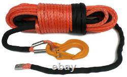 100ft 10mm Orange Synthetic Treuil Rope, & Crochet, 10500kg Souche De Rupture Hors Route