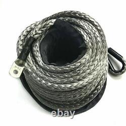 10mm30m Synthetic Winch Line Cable Rope 23809lbs Crochet + Hawse Fairlead