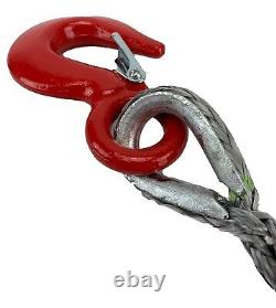 12mm Dyneema Sk75 Synthétique 12-strand Winch Rope X 25m With Hook Off Road Vtt