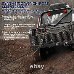 31000 lb 30m Câble de treuil synthétique corde de câble d'urgence pour véhicule ATV Quad SUV