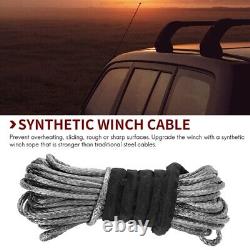 3X3/16 pouces x 50 pouces 7700LBs Câble de corde de treuil synthétique avec protection SL