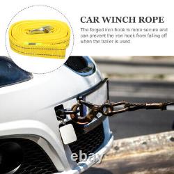 3 Pièces Corde de Treuil de Voiture Remorque Atv 4x4 Jaune Remorquage Synthétique