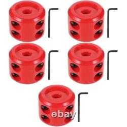 5 Ensembles Protecteur de câble en métal rouge pour treuil de butée pour corde synthétique câble Atv