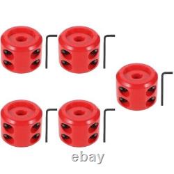 5 Ensembles de protecteurs de cordon en métal rouge pour treuil de câble pour corde synthétique