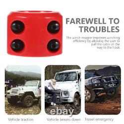 5 ensembles de protecteurs de cordon en caoutchouc rouge pour treuil ATV Stopper pour corde synthétique câble