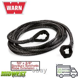 Avertissez 50'x3/8 Spydura Pro Synthetic Rope Extension For 10k Lb Rated Winch