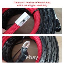 Câble de remorquage synthétique Dyneema avec crochet 10MM x 30M pour treuil noir NOUVEAU
