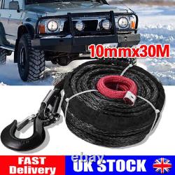 Câble de treuil 10mm x 30m synthétique pour câble de remorquage Dyneema 4WD 26500lbs Royaume-Uni