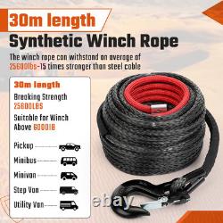 Câble de treuil synthétique Gearzaar 10mmx30m 12000 kg pour SUV et camion