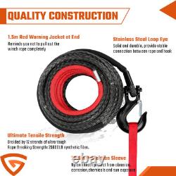 Câble de treuil synthétique Gearzaar 10mmx30m 12000 kg pour SUV et camion
