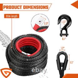 Câble de treuil synthétique Gearzaar 10mmx30m 12000 kg pour SUV et camion