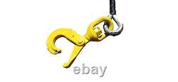 Corde de treuil synthétique 12 brins 8 mm avec crochet à verrouillage automatique et pivotant