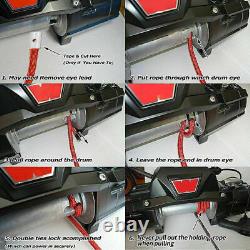 Corde de treuil synthétique 20500lbs Sangles de remorquage Corde de récupération sur route 30M10MM