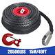 Corde De Treuil Synthétique 8mmx15m Pour Remorquer Voiture 4x4 - Sangle De Câble Pour Remorque Tout-terrain 20500 Livres