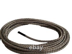 Corde de treuil synthétique 9mm Super 12 HMPE avec crochet - Choisissez la longueur