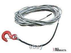 Corde de treuil synthétique Super 12 Dyneema de 6 mm avec crochet, choisissez la longueur