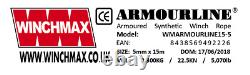 Corde synthétique WINCHMAX Armourline 15m/5mm + Crochet de compensation MBL 2,300KG