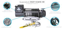 Electric Winch Superwinch Tigershark 11500 1511201 Avec Corde Synthétique 4x4 Nouveau