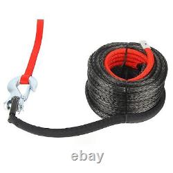 Kit de corde synthétique de treuil de 10 mm, 30 m, résistant aux UV, ensemble de crochet de corde de remorquage 18740 livres pour