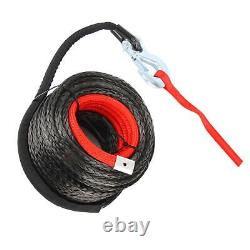 Kit de corde synthétique de treuil de 10 mm, 30 m, résistant aux UV, ensemble de crochet de corde de remorquage 18740 livres pour