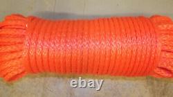 New 3/8x 162' Dyneema Winch Line, Synthetic Pulling Rope, Tresse À 12 Brins
