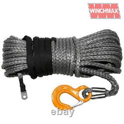Rope De Treuil Synthétique De Qualité Supérieure Winchmax 30m X 12mm Avec Crochet De Compétition