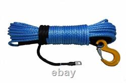 Rope Synthétique Winch 1/2 X 100' Dynatech Uhmwpe Bleu Avec Crochet G80 & Épaisseur