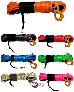 Rope Synthétique Winch 1/2 X 100' Dynatech Uhmwpe Orange G80 Crochet & Épaisseur