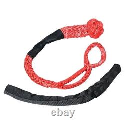 Sangle de remorquage synthétique 3X2X Red Soft Shackle Rope Recovery Strap 38 000 LBs Auto Part
