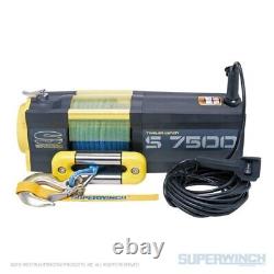 Superwinch 7500 Lbs 12 VDC 5/16in X 54ft Rope Synthétique S7500 Treuil