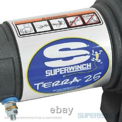 Superwinch Terra 25 12v Vtt/utv Winch 2 500 Lb Capacité Avec 50' Corde Synthétique