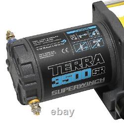 Superwinch Terra 3500sr Vtt / Utv Winch 1,6 Ch 3500 Lbs Ligne Tirer Corde Synthétique