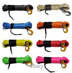 Synthetic Winch Rope 3/8 X 100' Dynatech Uhmwpe Camouflage G80 Crochet, Épaisseur