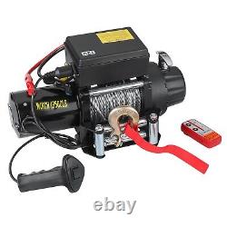 TREUIL ÉLECTRIQUE 13500lb 12V CÂBLE SYNTHÉTIQUE 4x4/RETRAIT 2 TÉLÉCOMMANDES SANS FIL 1 TÉLÉCOMMANDE FILAIRE