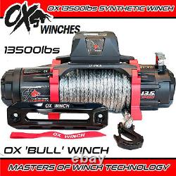 TREUIL ÉLECTRIQUE OX 13500lb 12v CÂBLE SYNTHÉTIQUE RÉCUPÉRATION SANS FIL VERSION OX-BULL