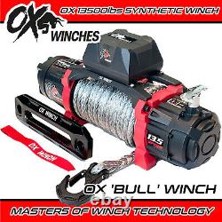 TREUIL ÉLECTRIQUE OX 13500lb 12v CÂBLE SYNTHÉTIQUE RÉCUPÉRATION SANS FIL VERSION OX-BULL