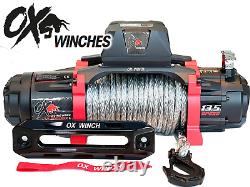 TREUIL ÉLECTRIQUE OX 13500lb 12v CÂBLE SYNTHÉTIQUE RÉCUPÉRATION SANS FIL VERSION OX-BULL