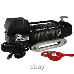 Treuil Bulldog 9500lb Winch With5.5hp Series Wound 100ft Synthetic Rope Frld