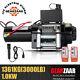 Treuil Électrique 12v 3000lbs Câble Synthétique 2 Télécommandes Sans Fil, 1 Télécommande Filiaire Uk