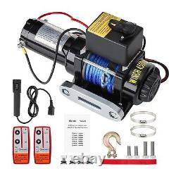 Treuil Électrique 4500lbs/2041kg 12v avec Corde Synthétique & Télécommande Sans Fil Garage