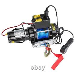Treuil Électrique 4500lbs/2041kg 12v avec Corde Synthétique & Télécommande Sans Fil Garage